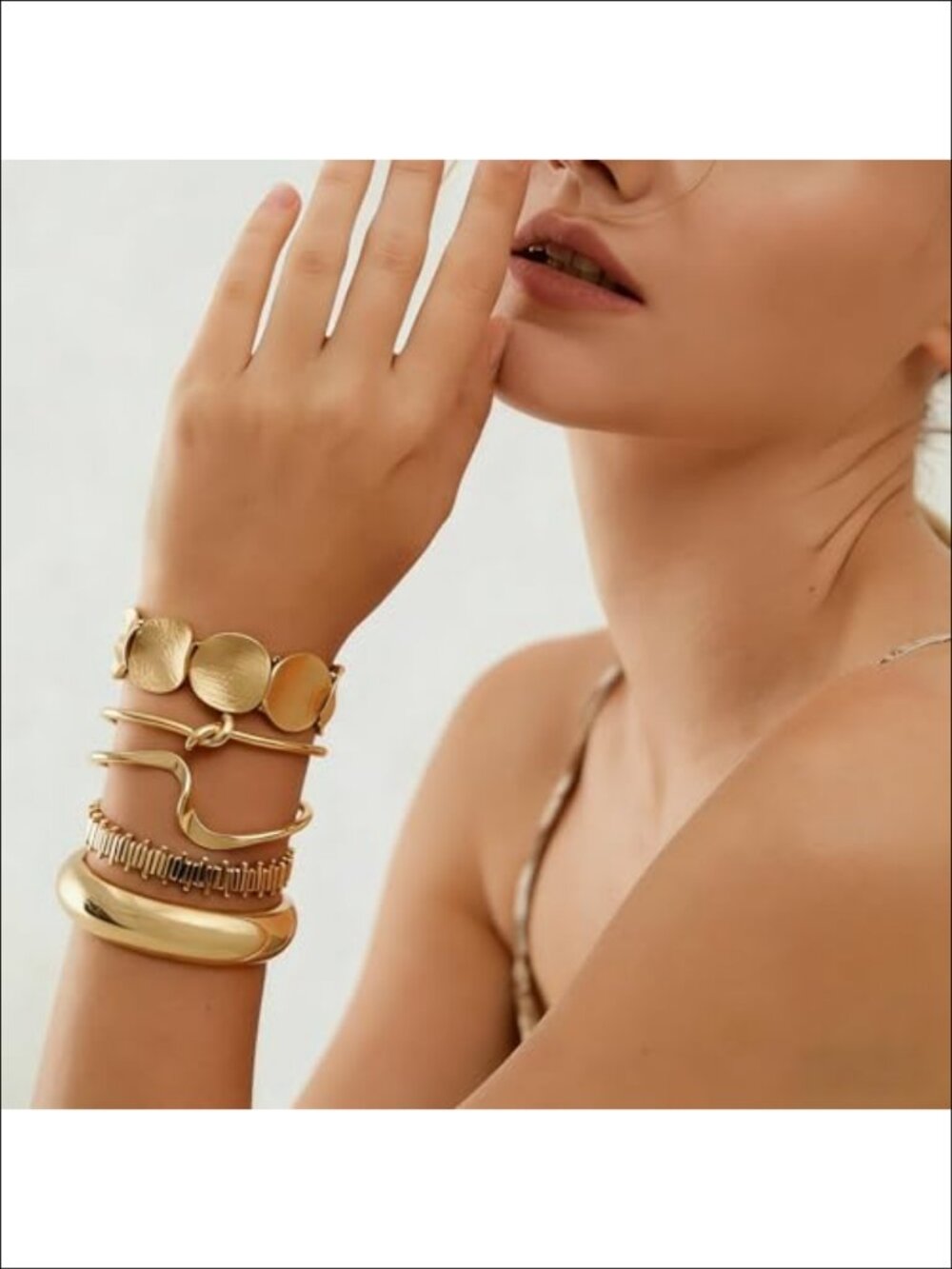 6pc Boho Bangle Bracelet Set Open Cuff Stackable - Picture 5 of 6